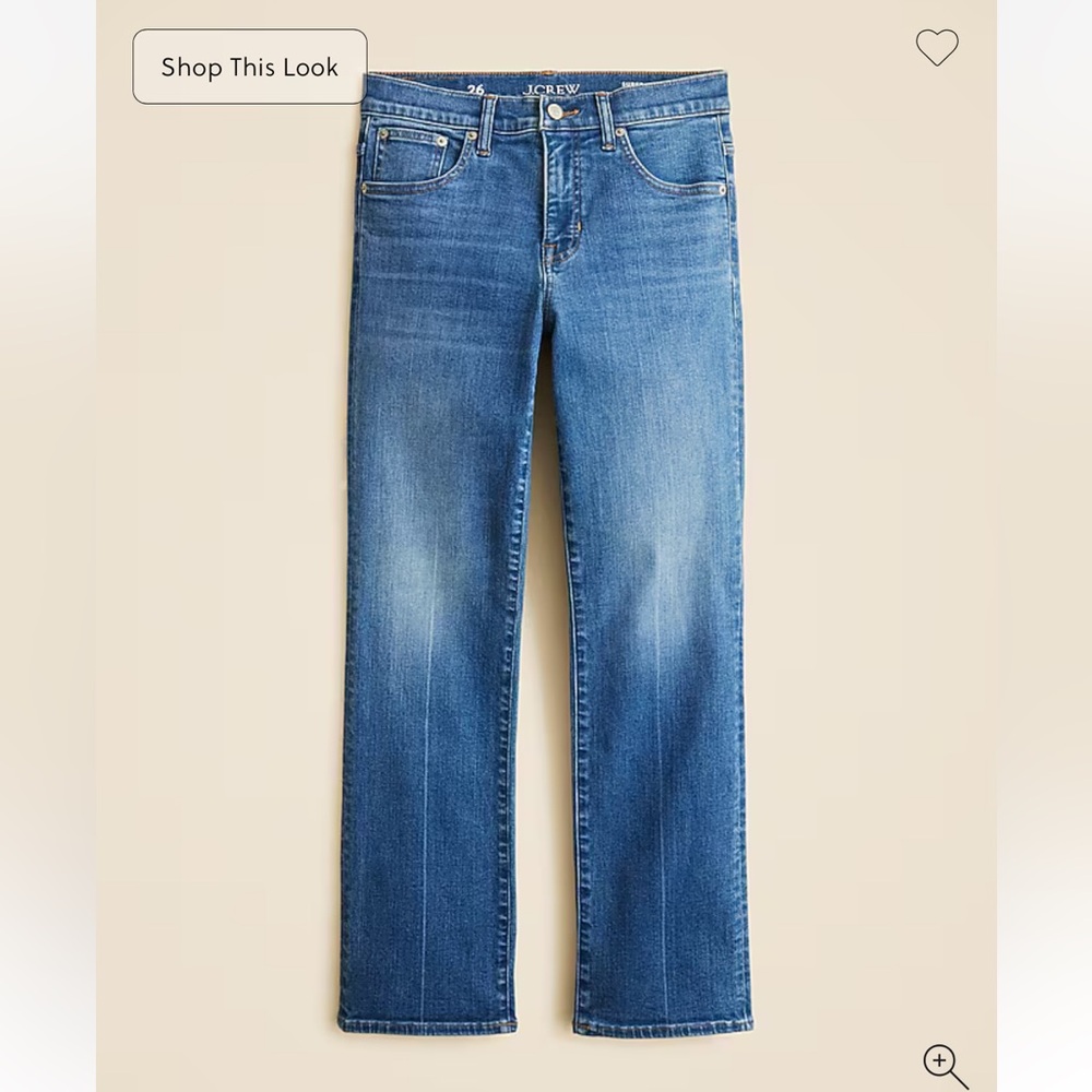 NWT J.Crew Mid-rise cropped kickout jean, Port Wash, Size 31